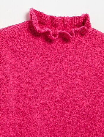 Pull avec col montant ondulé