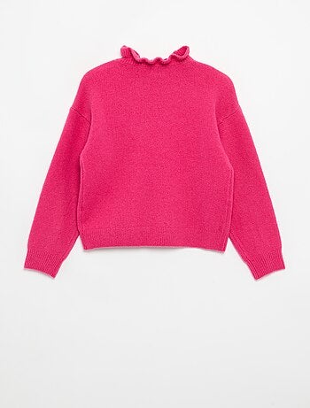 Pull avec col montant ondulé