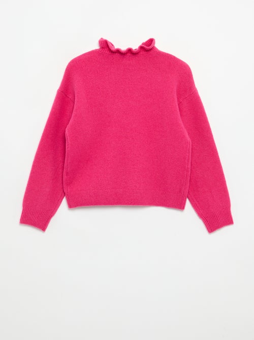 Pull avec col montant ondulé - Kiabi