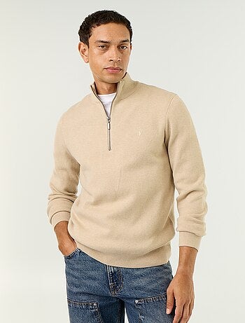 Pull avec col montant zippé