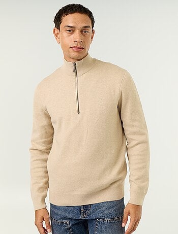Pull avec col montant zippé