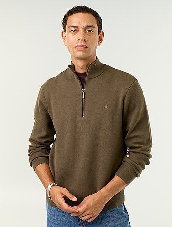 Pull avec col montant zippé