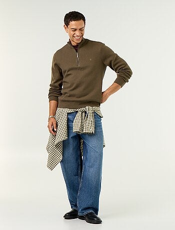 Pull avec col montant zippé