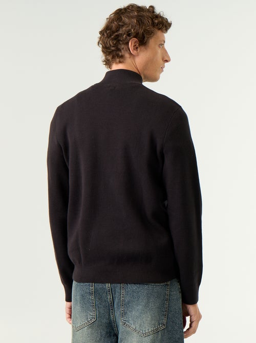 Pull avec col montant zippé - Kiabi