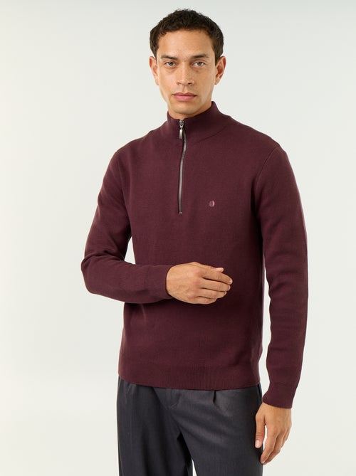 Pull avec col montant zippé - Kiabi Pull avec col montant zippé - Kiabi