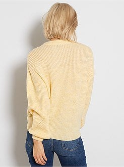 Pull avec détails ajourés - Kiabi