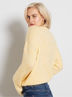 Pull avec détails ajourés - Kiabi