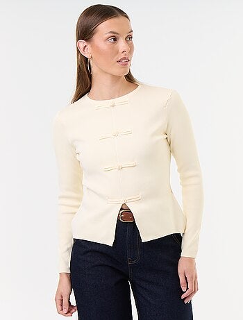 Pull avec détails mandarins