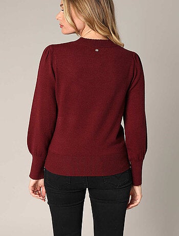 Pull avec empiècement en dentelle 'Deeluxe'