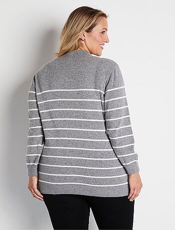 Pull avec fibres recyclées, laine et cachemire