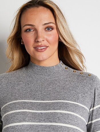 Pull avec fibres recyclées, laine et cachemire