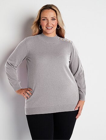 Pull avec fibres recyclées, laine et cachemire