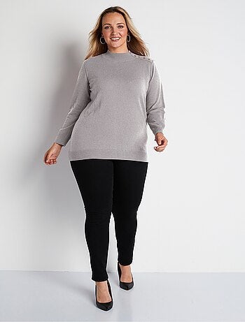 Pull avec fibres recyclées, laine et cachemire