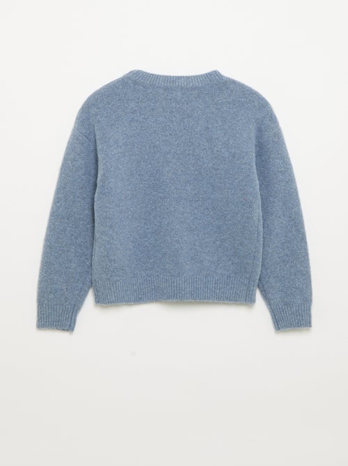 Pull avec fleurs brodées et sequins - Kiabi Pull avec fleurs brodées et sequins - Kiabi