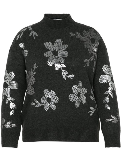 Pull avec fleurs en sequins PAPRIKA - Kiabi