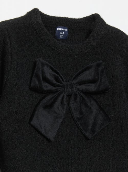 Pull avec grand nœud fantaisie - Kiabi