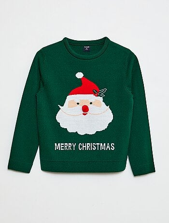 Pull avec imprimé 'Père Noël' à col rond