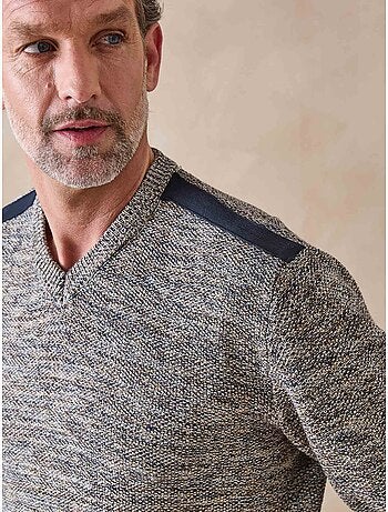 Pull avec laine col V - DAXON