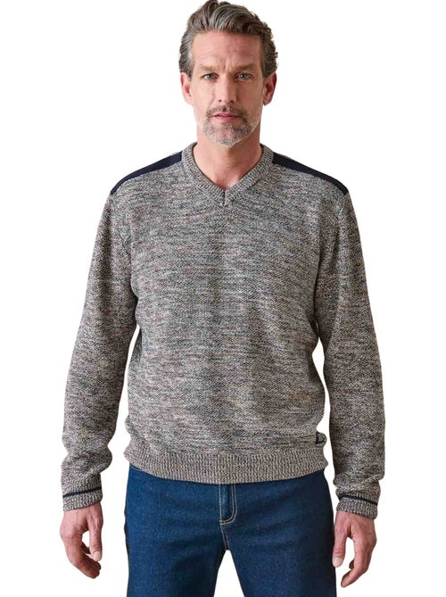 Pull avec laine col V - DAXON - Kiabi