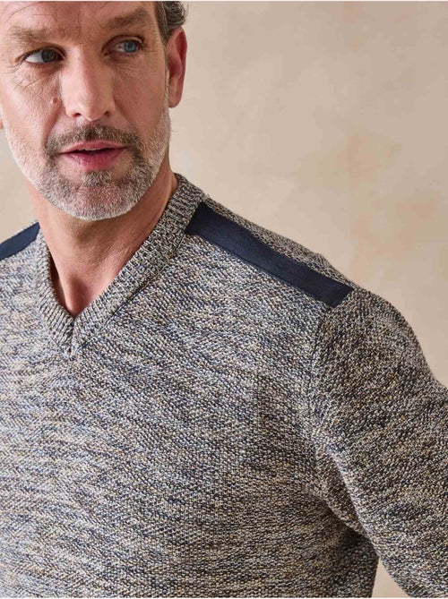 Pull avec laine col V - DAXON - Kiabi