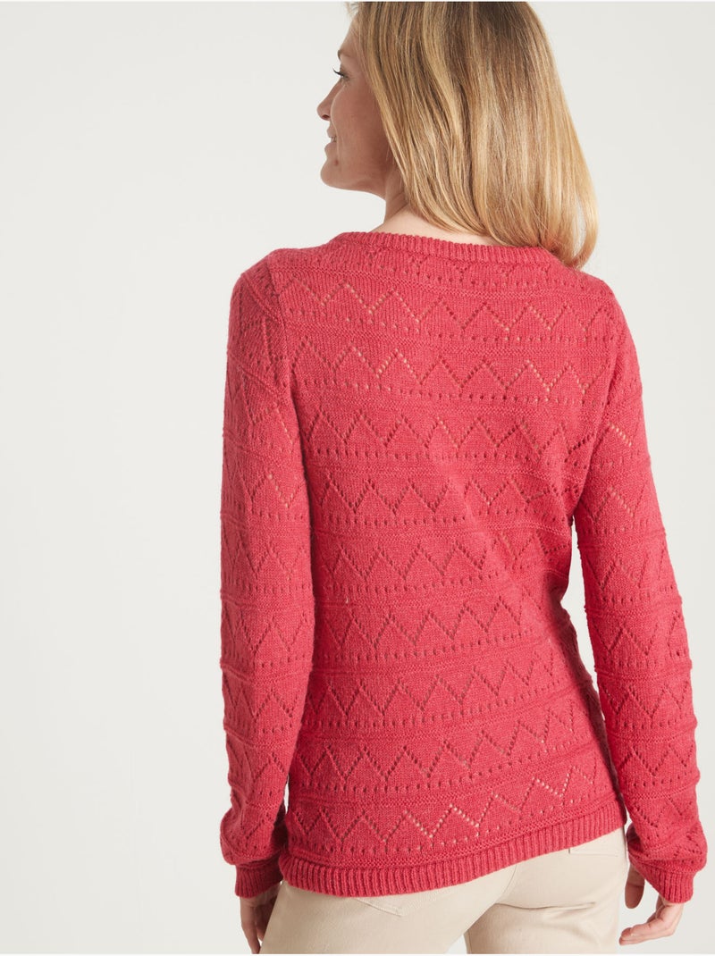 Pull avec laine et alpaga - DAXON Framboise - Kiabi
