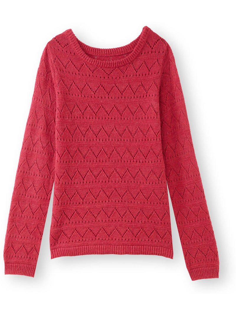 Pull avec laine et alpaga - DAXON Framboise - Kiabi