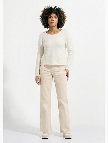 Pull avec laine et détail dentelle dos - AFIBEL