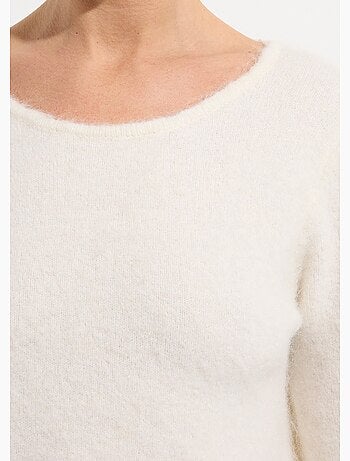 Pull avec laine et détail dentelle dos - AFIBEL