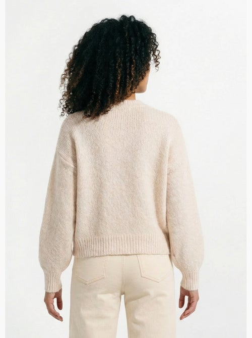 Pull avec laine et petits boutons métal - AFIBEL - Kiabi