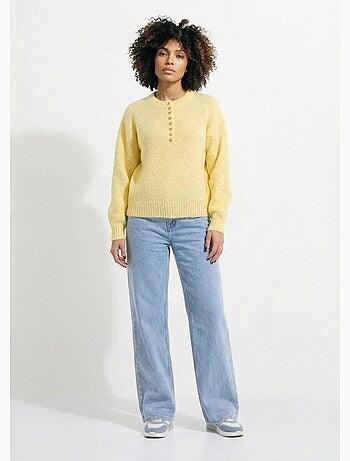 Pull avec laine et petits boutons métal - AFIBEL