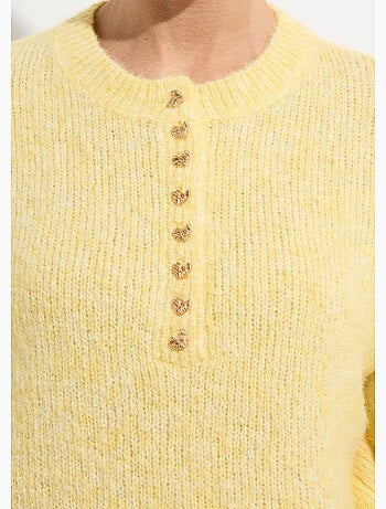 Pull avec laine et petits boutons métal - AFIBEL