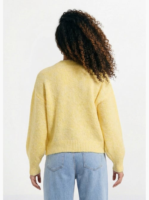 Pull avec laine et petits boutons métal - AFIBEL - Kiabi