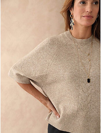 Pull avec laine manches courtes - DAXON