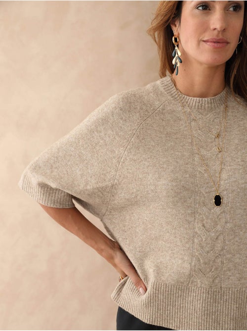 Pull avec laine manches courtes - DAXON - Kiabi