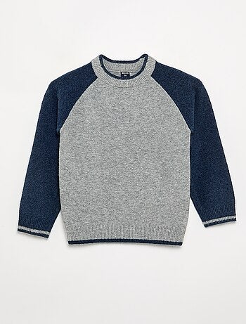 Pull avec manches contrastées