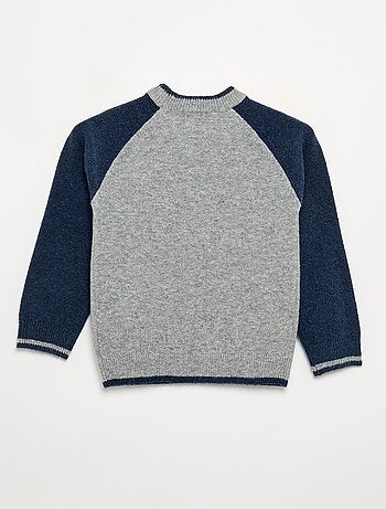 Pull avec manches contrastées