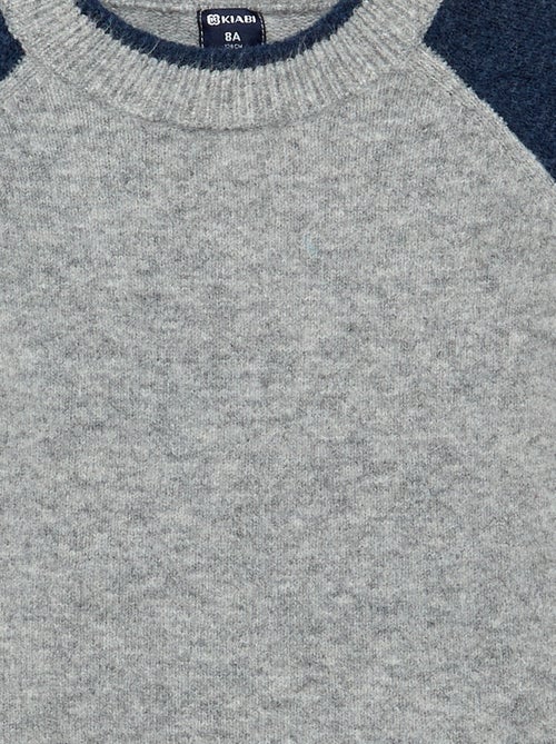 Pull avec manches contrastées - Kiabi