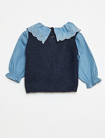 Pull avec manches en coton