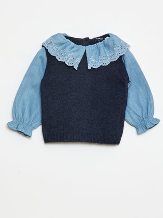 Pull avec manches en coton
