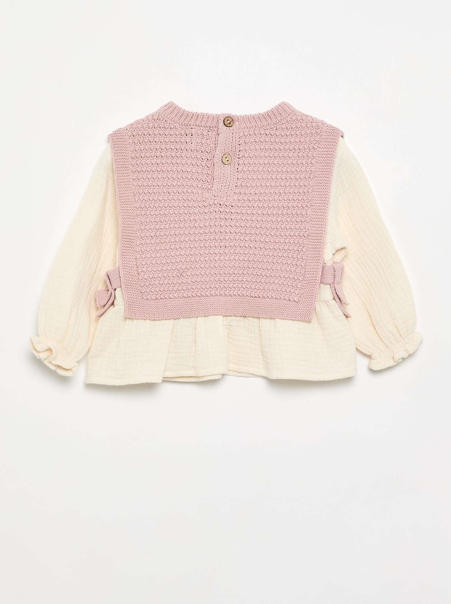 Pull avec manches en voile de coton - Violet