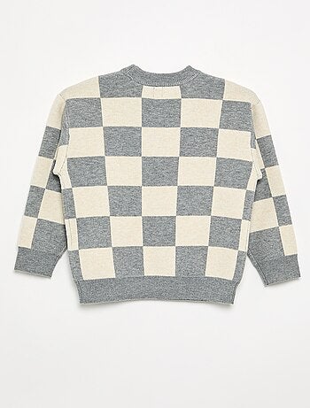 Pull avec motif à damiers