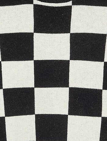 Pull avec motif à damiers