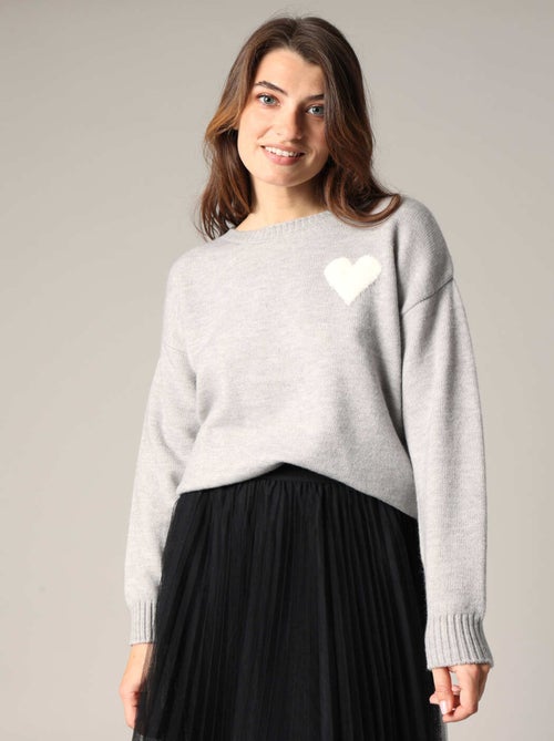 Pull avec motif cœur
 'Deeluxe' - Kiabi