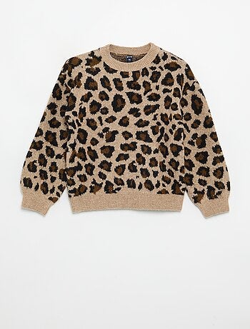 Pull avec motif léopard