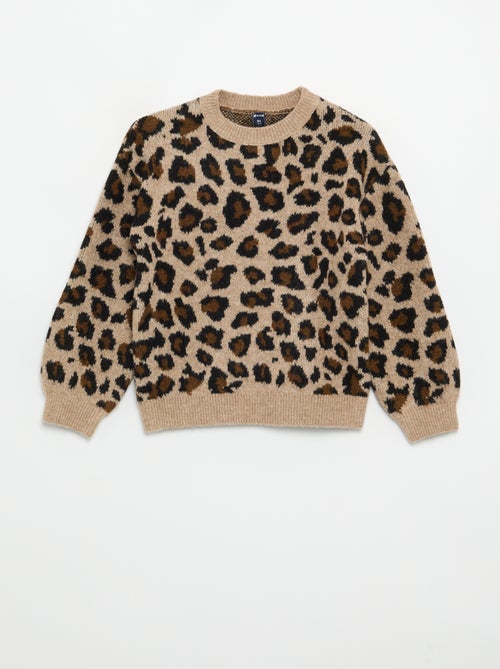 Pull avec motif léopard - Kiabi Pull avec motif léopard - Kiabi