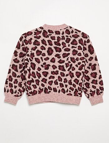 Pull avec motif léopard