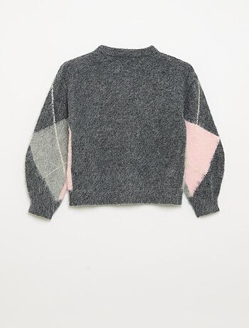 Pull avec motifs à losanges
