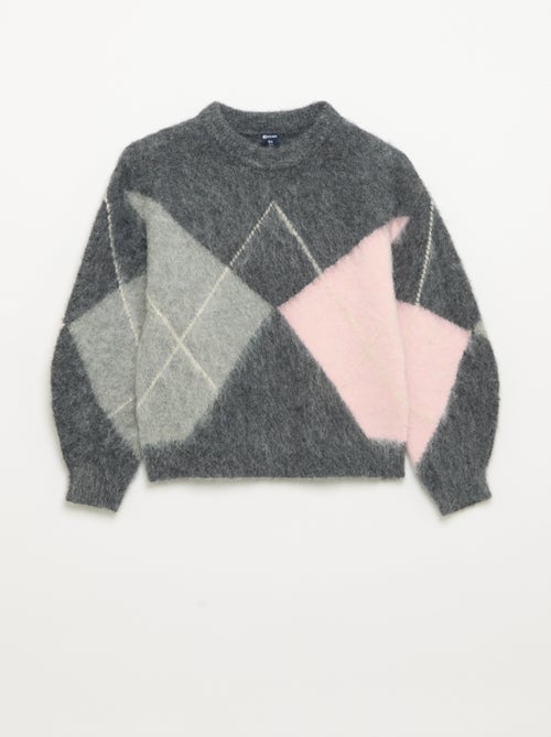 Pull avec motifs à losanges - Kiabi