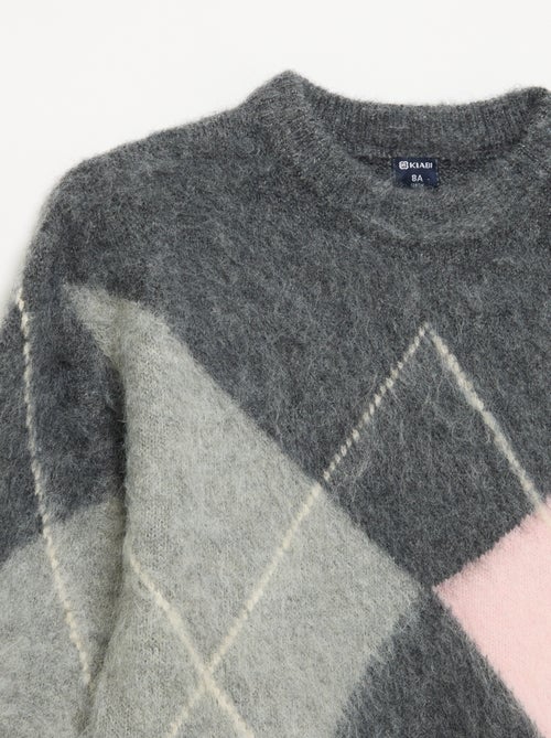 Pull avec motifs à losanges - Kiabi