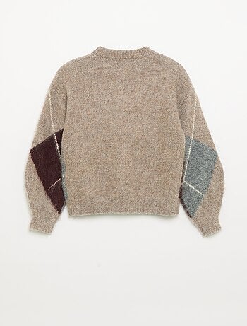 Pull avec motifs à losanges